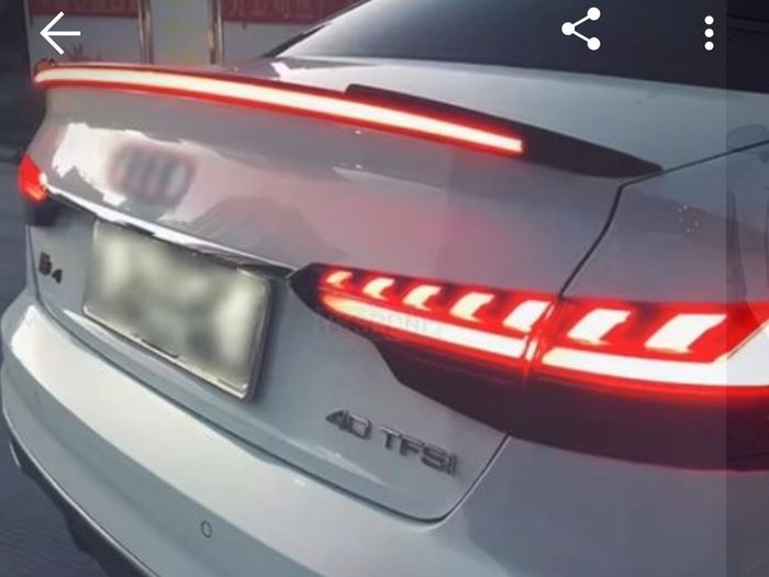 audi A4 B9 ABS plastic color rear spoiler wing trunk lip boot cover car styling with led light