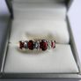 Vintage14K Gold 585 Ring With  Diamonds and Rubies Ring size P1/2 - 2,9g Image 7
