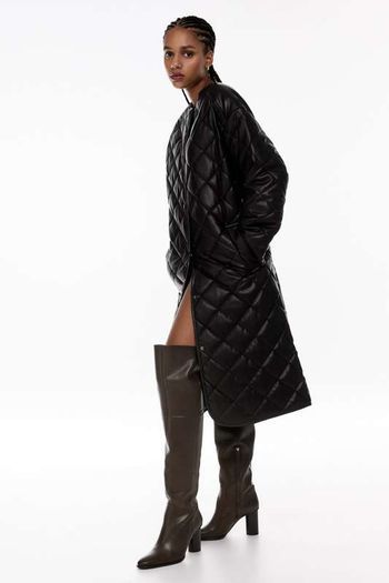 Zara Leather Over The Knee Boots