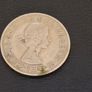 1957 Half Crown UK Coin Queen Elizabeth Shield Image 2