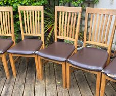 FREE - 5 x Solid Oak Dining Chairs