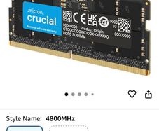 Crucial DDR5 4800 MHz Laptop RAM - 16GB