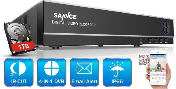 Sannce 8ch 1080n Hdmi Security Dvr 720p Ir Night Vision Cctv Cameras System 1tb