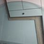 Large oval glass top table sturdy and heavy 120cm 180 pls read description Image 2