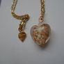 Murano glass heart pendant, Valentine's Day Jewellery, Necklace, Gift Image 3
