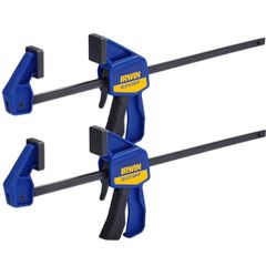 Irwin T5122qcel7 Quick-grip Medium-duty Bar Clamp Twin Pack 300mm / 12"