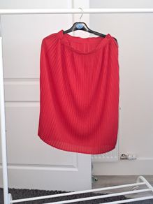 Red Pleated Skirt vv