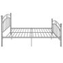 Bed Frame Grey Metal 200x200 cm Image 4