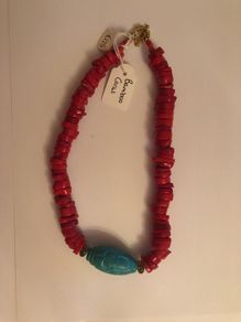 Bamboo, Coral necklace