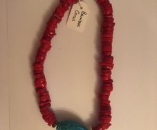 Bamboo, Coral necklace