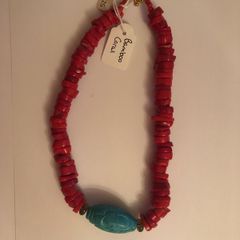 Bamboo, Coral necklace