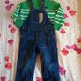 Denim Dungaree,s And Jumper set Image 3