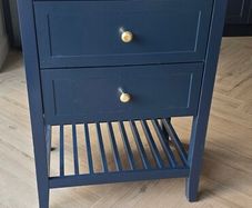 Navy Blue 600mm Bathroom Vanity Unit with Ceramic Basin