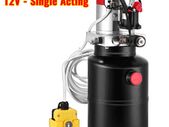BRAND NEW 6 Quart Car Jack Hydraulic Pump 12V DC Single Acting Power Unit Steel Reservoir for Dump Trailer Truck Car Lift Motor Pump