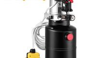 BRAND NEW 6 Quart Car Jack Hydraulic Pump 12V DC Single Acting Power Unit Steel Reservoir for Dump Trailer Truck Car Lift Motor Pump