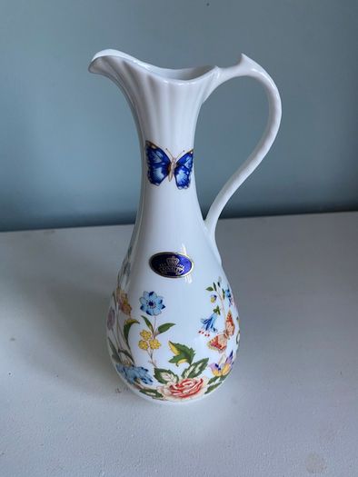Reduced Aynsley tall  7.5 inch Ewer cottage garden