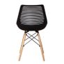 _Set of 4 Modern Dining Chairs Set Geometric Hollow Chair Fashion Thick Plastic Chairs For Dining Room Kitchen Living Room WHite Image 3