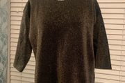 Mango Suit black &amp; gold sparkly top. Size L