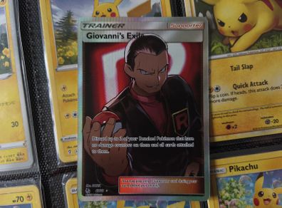 Giovanni's Exile ! Ultra Rare ! from Hidden Fates Set ! 2019 ! Pokemon Card !