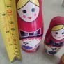 Russian Folk Art Matryoshka Family 4 Wooden Nesting Dolls Image 3
