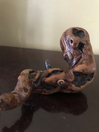 Vintage Twisted Wood Corkscrew