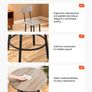Bar Table Set Tables and Chair Set with Rounded Corner Design Light Gray Image 4