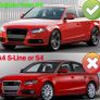 2 x Front Bumper Fog Light Lamp Cover Grill For Audi A4 B8 A4L 2009-2012 Grille Image 5