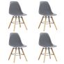 5 Piece Dining Set Plastic Grey Image 6