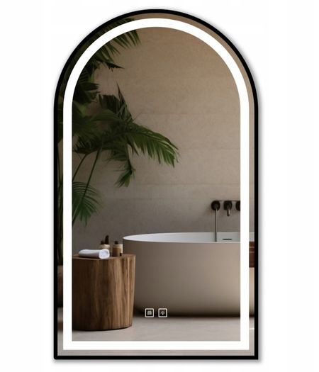 LED Bathroom Mirror 60x100cm Antifog Demister