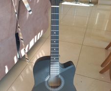 Black acoustic guitar