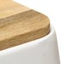 Bar Stools 2 pcs White Solid Mango Wood Image 3