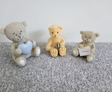 3 Decorative Bear Figurines