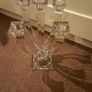 5 Stick Glass Candlelabre Image 2