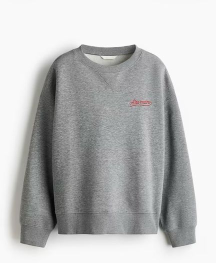 H&M Grey Sweatshirt XL and Grey Wide Leg Jeans UK 14
