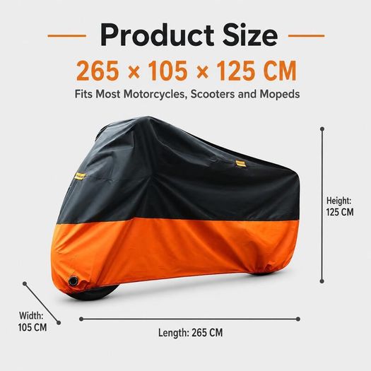XXXL Waterproof Motorbike Cover UV Dust Protection