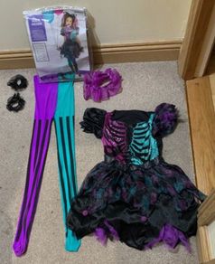 Haunted Harlequin Girls Halloween costume Age 10