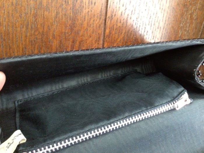 Vintage Black satin and beaded clutch bag