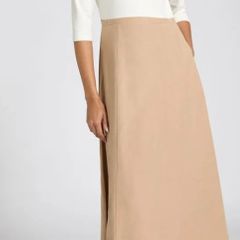 Camel & Cream Dress With Pockets