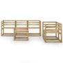 6 Piece Garden Lounge Set Green Impregnated Pinewood Image 2