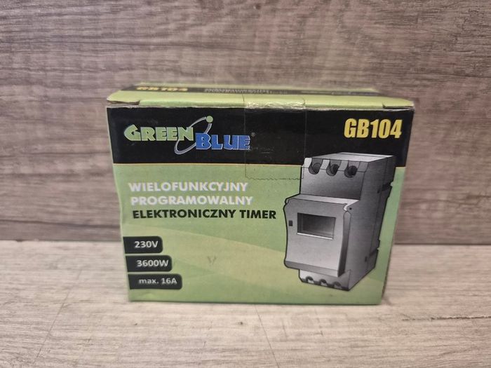 GreenBlue GB104 Programmable Timer Switch Time Relay Digital LCD DIN 16A Rail 220V