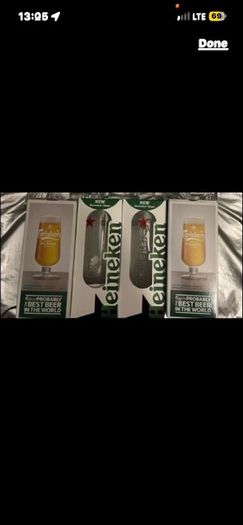 Birra Moretti Sale di mare guinness Pint Glass Beer Limited edition Heineken Stella Bavaria Pint Glasses Beer Heineken carlsberg Pint beer Glass brand new with box