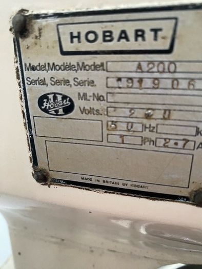 Hobart A200 mixer with stainless steel stand for sale
