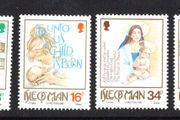 1989 Isle of Man World Christmas 50th Anniversary of Jane Crookall Maternity Home and 75th Anniversary of St. Ninian's Church, Douglas Commemorative Stamp Mint Never Hinged (MNH)