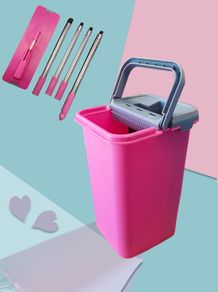 Wash & Dry Flat Mop & Bucket Cleaning System + FREE Additional Mop Head