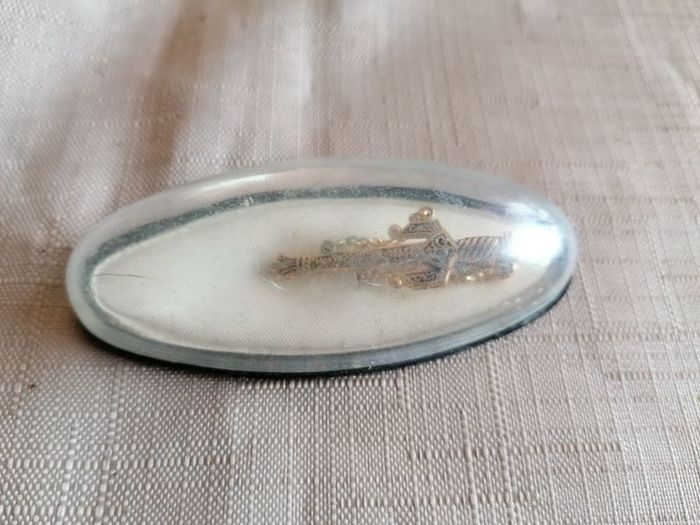 Vintage toledo Demascene sword pendant tie clip
