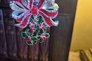 Newbridge Holly with Bow Hanging Decoration, Multi
