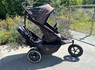 Phil & Teds Sport double buggy with carrycot