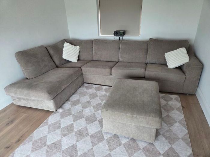 Beige Corner Couch