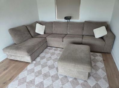 Beige Corner Couch