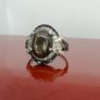 Silver Chantaburi Black Star Sapphire Cocktail Ring Image 2